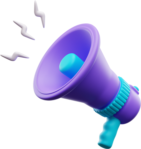 3d megaphone advertising